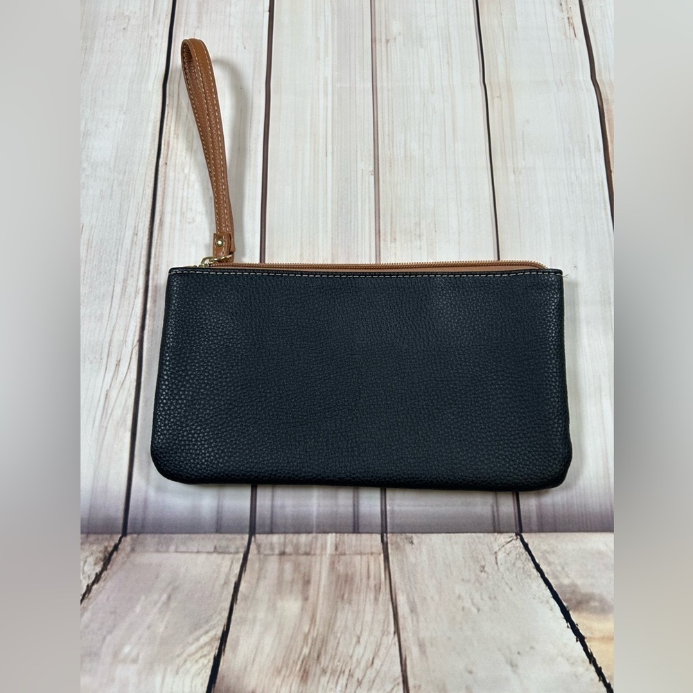 NWOT Stone Mountain Black and Tan Wristlet/Purse Pouch. - Picture 3 of 6